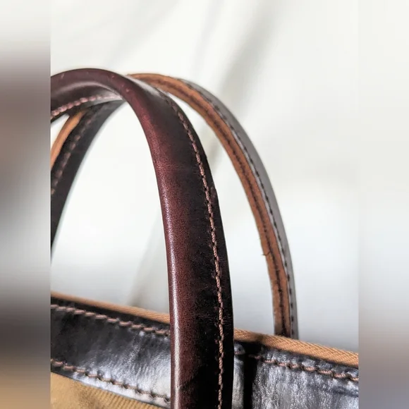 Freemans Sporting Club x BillyKirk Bank deposit Tote Bag Leather Waxed Cotton - Picture 3 of 10